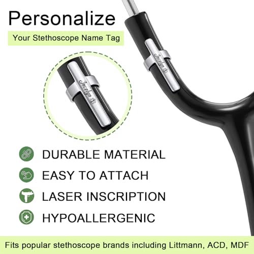 Personalized Stethoscope Name Tag Custom Stethoscope ID Charm Accessories Nurse Gifts for Doctor Vet - Thumbnail 3