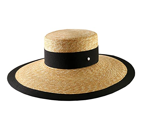 B Couture - Chapeau Fedora Paille Large Bord, Femme Margot - Taille 59 cm Cover