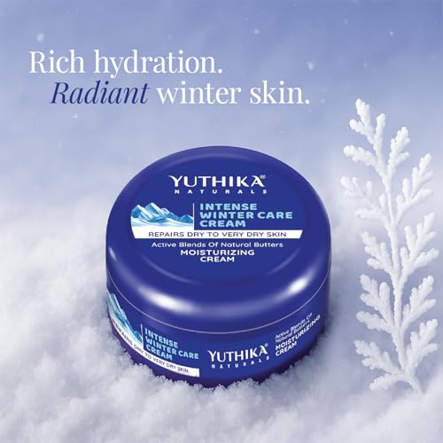 Image of Yuthika Intense Winter Care Cream 150ml Jar (Include 10 pc 15ml each)| Non Greasy Daily Moisturizer | Deep Hydration with Natural Butters | For Dry, Rough & Very Dry Skin | Face Cream for Women & Men