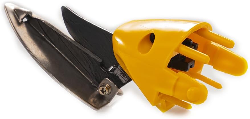 Electric Scissors, Heavy-Duty Fabric Cutter 1500mAh Cordless with 2 Blades,USB Rechargeable, Lightweight(0.22kg) for Leather, Denim, Cloth, Craft Sewing (Yellow scissors with one battery)