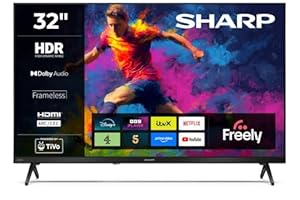 Sharp 32-inch HD Ready Frameless LED Roku Smart TV HDR10 HDMI ARC Freely included 32HD2325K (HD Series)