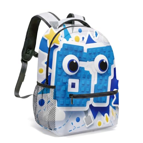 Mochila gráfica retrô 67, estampa completa de 360°, tecido Oxford leve e resistente à água, 01, Medium, Esportivo
