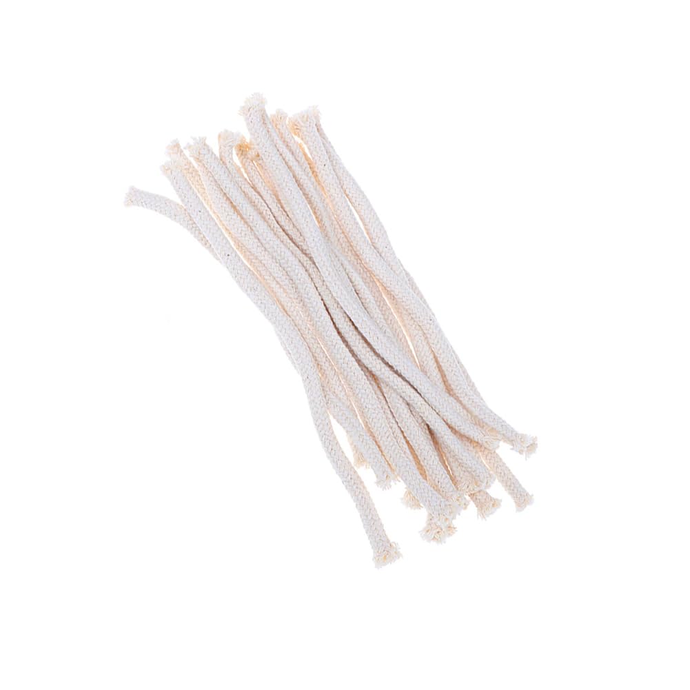 20Pcs Alcohol Lamp Wick Replacement 6mmx150mm Round Candle Wick Braided for Oil Lamps and DIY Handmade Candle Making Supplies
