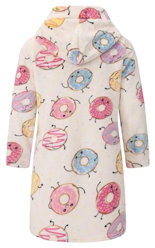 Image of Kids Hooded Bathrobe Girls Soft Plush Hooded Flannel Pajamas Sleepwear Boys Spa Robe