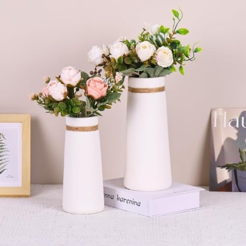 Vase de cylindre mat blanc pour sublimer vos bouquets de fleurs
