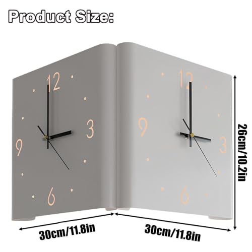 Horloge murale d'angle double-face LED pour éliminer le tic-tac nocturne - 8