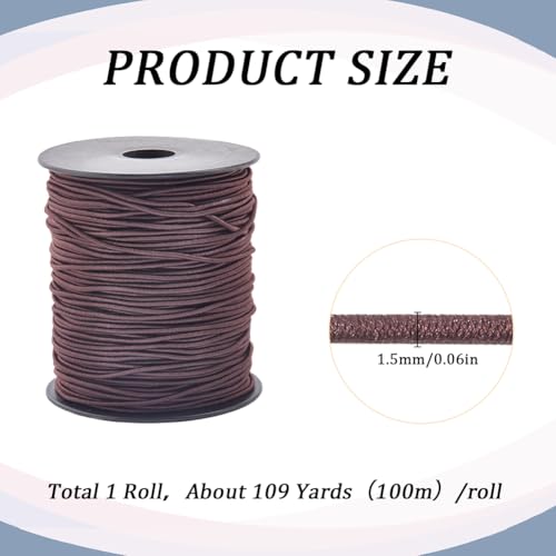 Cordon élastique polyester fabrication bijoux fil extensible perles 100m - 3