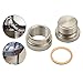 FZJDSD 12MM KIT STEEL BUNG & STEEL PLUG + WASHER Transmission sump drain plug Oil pan drain plug (weld in)