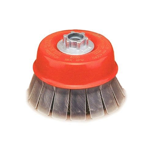 Taza Trenzada TT Diam. 100 Acero Gris 0,50 Rosca M14