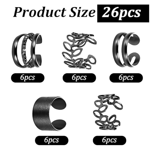 Pinzas para cabello negras, set de 30 piezas miniatura 2