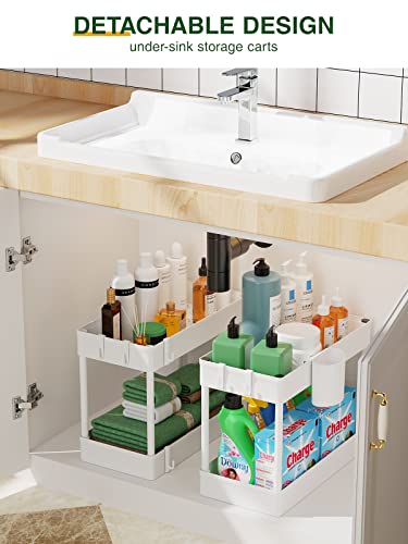 Lehom Slim Rolling Storage Cart - 4 Tiers Bathroom Organizer Utility Cart Slide Out Storage Shelves Mobile Shelving Unit For Kitchen, Bedroom, Office, Laundry Room, Small Narrow Spaces (Pear White) #TOP6