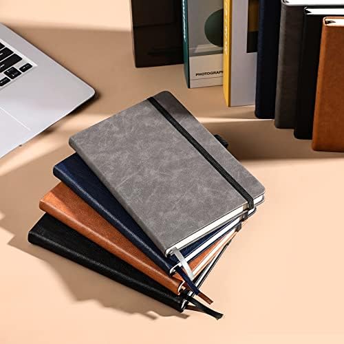 Amazon Brand - Eono Notebook, A5 Notebook with Premium Paper, 200 Pages Writing A5 Notebook Journal, Faux Leather Classic Hardcover, Brown