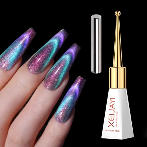 GZSYY Esmalte de uñas UV Cat Eye Cat Magnetic Eye Gel con imán camaleón esmalte de uñas