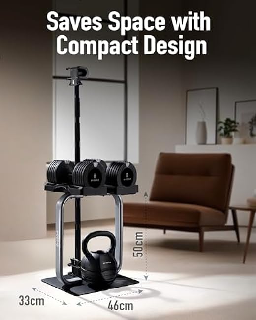 Adjustable Dumbbell Stand Rack Holder Weight Training Fitness Exercise for Home Gym Woman Beginner Black