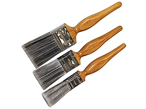 Faithfull FAIPBSYSET3 Superflow Synthetic Paint Brush Set of Three: 25, 38, 50mm (1, 1.5, 2in)