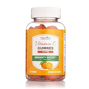 Pharmvista Vitamin C 125mg Gummy – Vegan, Gluten Free Supplement – 90 Count