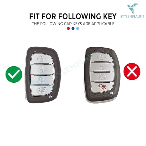 Image of Transformer Series Car Key Cover Compatible with Creta 2024 2025 2026, Venue, Alcazar | 4 Button Metal Smart Key Case | Premium Waterproof Soft Silicone Key Shell with Keychain