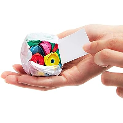 10 Pack Colorful Throw Streamers, No-Mess Confetti Paper Shakers Poppers for Birthday, Wedding Party Celebrations (2.5 inch)