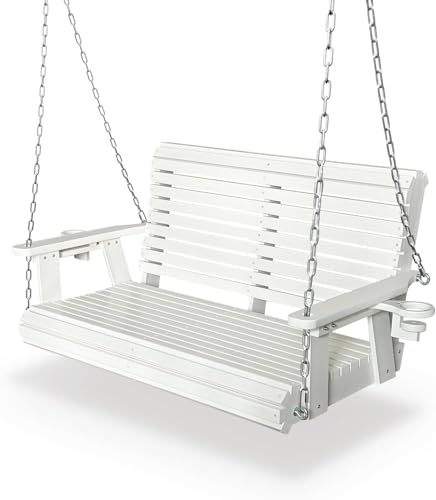 HDPE Porch Swing 18/8 Stainless Steel Bolts, Ergonomic