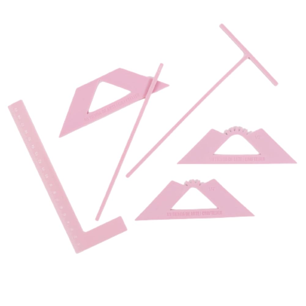 Craftelier - Kit Rulers and Binding Squares, Pink