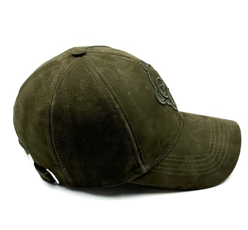 Image of Pure Leather Cap for Mens and Womens Adjustable Cap Cap Pure Suede Leather Cap