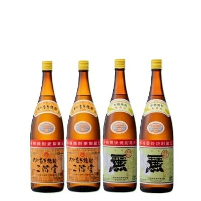 大分むぎ焼酎 二階堂2本と麗(うらら)2本20度(1800ml)4本セット
