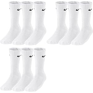 Nike Cush Crew-3p Value Chaussette Homme, Blanc/Noir, L/ 42-46