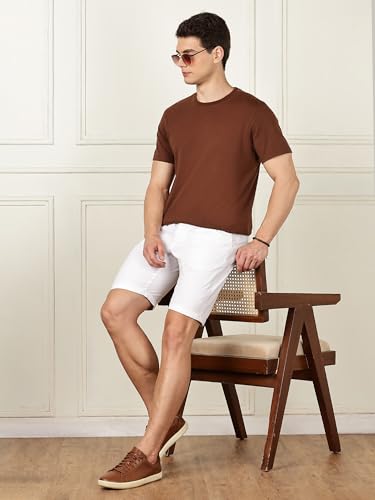 Image of Thomas Scott Men's | Solid | Mid Rise | Light Weight | 100% Cotton | Casual | Chino | Shorts for Men