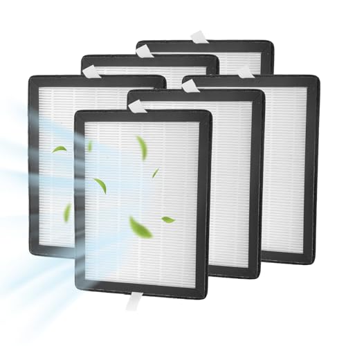 6 PackHEPA Filter for MeacoDry Arete One 10L & 12L Dehumidifier Meaco Replacement Filter with H13 HEPA + Activated Carbon Captures Dust Mites Pollen & Mould Spores 6 Month Supply