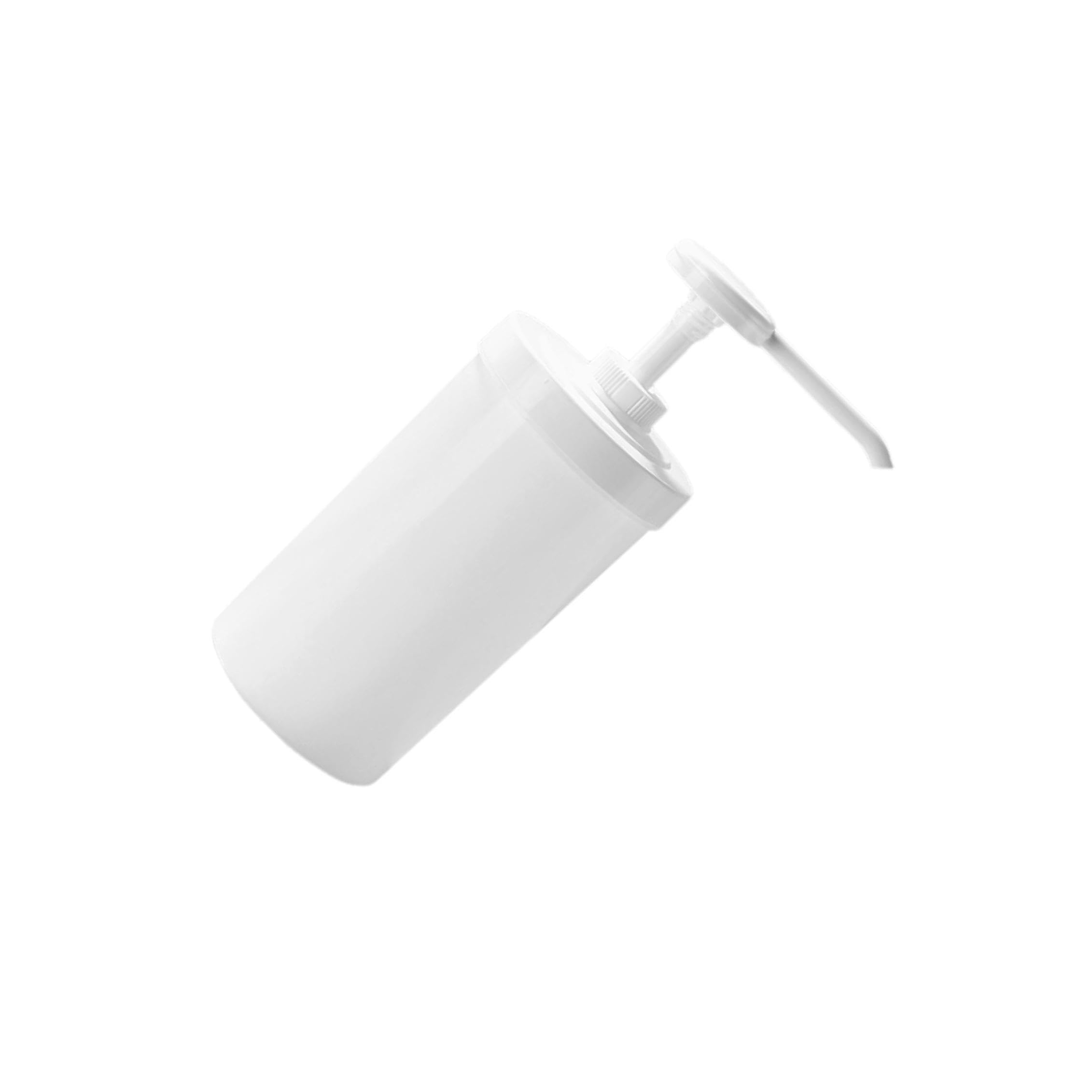POXZSFX Easy Clean Syrup Bottles Pump Convenient For Storing And Dispensing Honey Ketchup And Salad Dressing Mustard Other Sauce Condiments Thick Or With Slag, White, 10cc