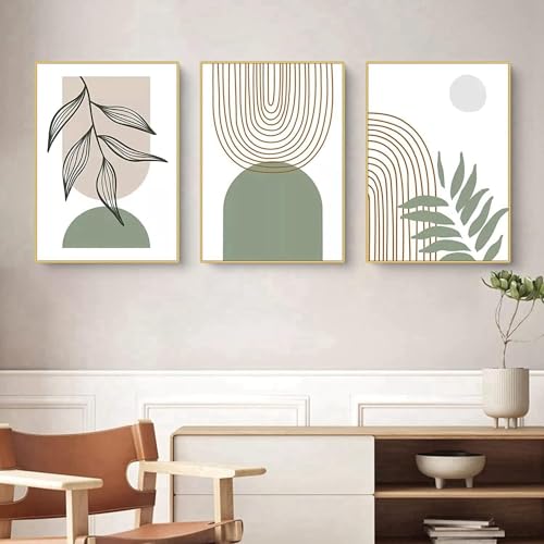 LPFNSF Modern Abstract Poster Set, Bohemian Style Home Background Wall Decoration Picture, Plant Leaf Printed Poster - Image 4