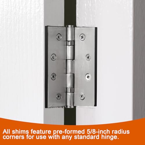 Image of 15 Pack Door Hinge Shims for Door Hinge Repair Kit, 0.050 Inch Thickness, 3.5 Inch Hinge Shims