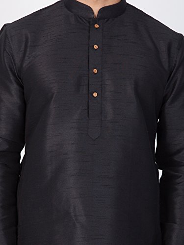 Image of VASTRAMAY Men's Silk Blend Kurta and Dhoti Set