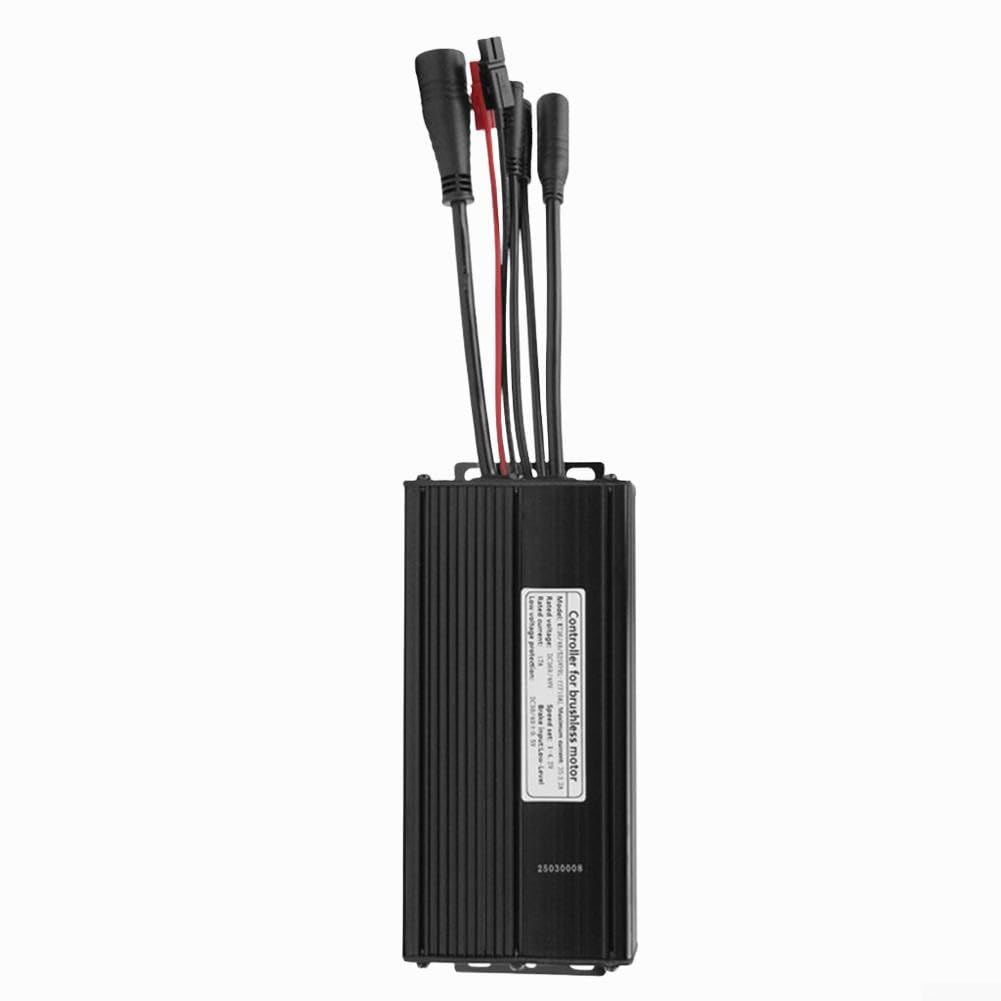 Eawfgtuw E-For - Controller brushless per bicicletta, 36 V, 48 V, 35 A, onda sinusoidale 12MOS per motore da 1000 W 1500 W, con cavo per lampada, compatibile con accessori, nero