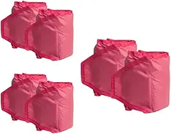 Kit Caneleiras 03 pares de 0,5kg - 1kg - 2kg Musculação Treino Funcional Ginástica Pilates Fisioterapia Cor Rosa