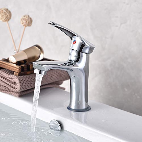 Mitigeur de lavabo cascade en laiton massif avec contrôle précis eau chaude froide