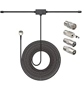 TECHTOO FM Radio Antenna FM Antenna Compatible for FM Radio Home Stereo Receiver AV Audio Video H...