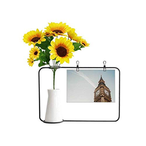 Vase de tournesol Big Ben avec carte déco - 2