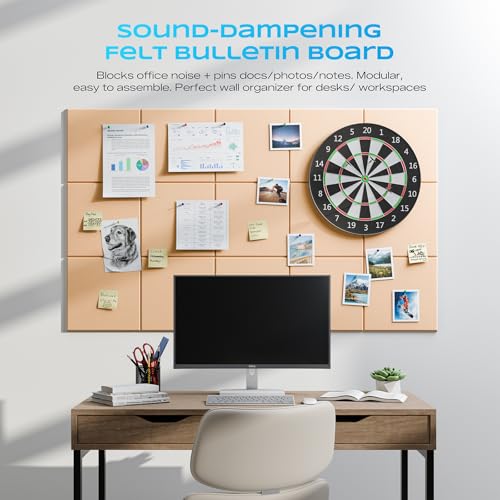 Image of 22 Pack Self-Adhesive Acoustic Panels, 12 inch X 12 inch X 0.4 inch High-Density Sound Proof Foam Panels for Walls, Soundproof Wall Panels for Home & Office (Apricot Pink)
