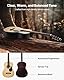 VEVOR Dreadnought Akustik Gitarre, 990,6 mm, Akustische Gitarre Set mit Gigbag, Stimmgerät, Gurt, Stahlsaiten, Plektren, Kapodaster, Palisandergriffbrett, für Anfänger und Erwachsene, Natur
