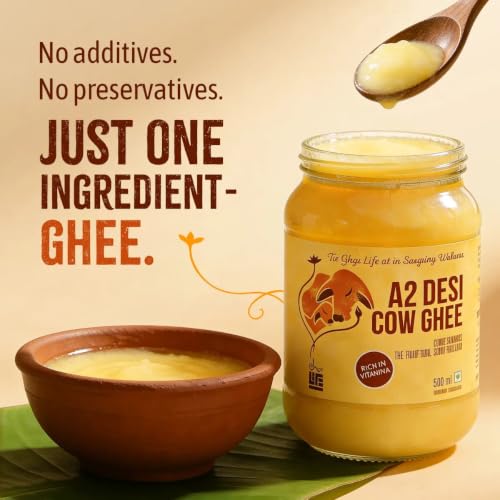 Image of Isha Life Pure A2 Desi Cow Ghee I Traditional Curd Churned I Grass-Fed & Free-Grazing Cows I Bilona Ghee | 1 Litre