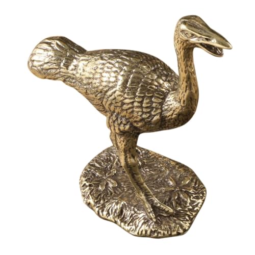 Mini statue autruche en laiton raffiné pour décoration chic - 4