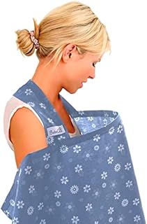 BebeChic.UK  100% Cotton Chambray Breastfeeding Covers - Boned Nursing Tops  Denim Floral