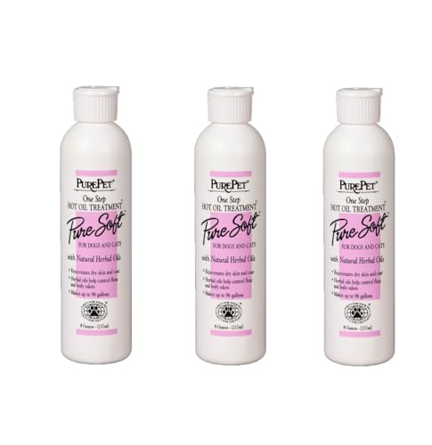 MPP PurePet Pure Soft One Step Hot Oil Treatment for Dogs and Cats High Concentrate (3 Bottles)