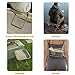 Yoosure Portable Folding Camp Stool with 2 Side Pockets, Lightweight Foldable Camping Stool for Adults, Backpacking Travel Fishing Stool Mini Chair, Compact Folding Seat Collapsible Purse Chair