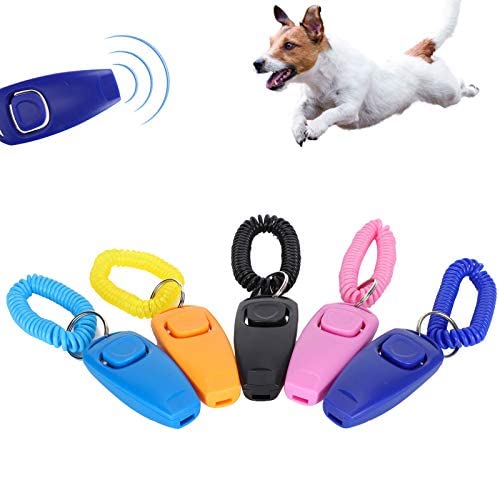 Clicker chien et sifflet 2 en 1 formation comportement races âges
