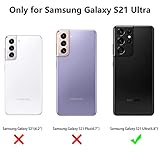 AWZHYDT for Samsung S21 Ultra 5G Case with 1 HD Screen Protector & Slide Camera Cover [Military-Grade] Phone Case Heavy Duty Rugged Shockproof Protective Cover for Samsung Galaxy S21 Ultra(Cyan/Pink) - Image 2