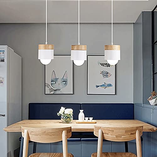 Lustre macaron blanc design suspendu pour bar et salle à manger - 3