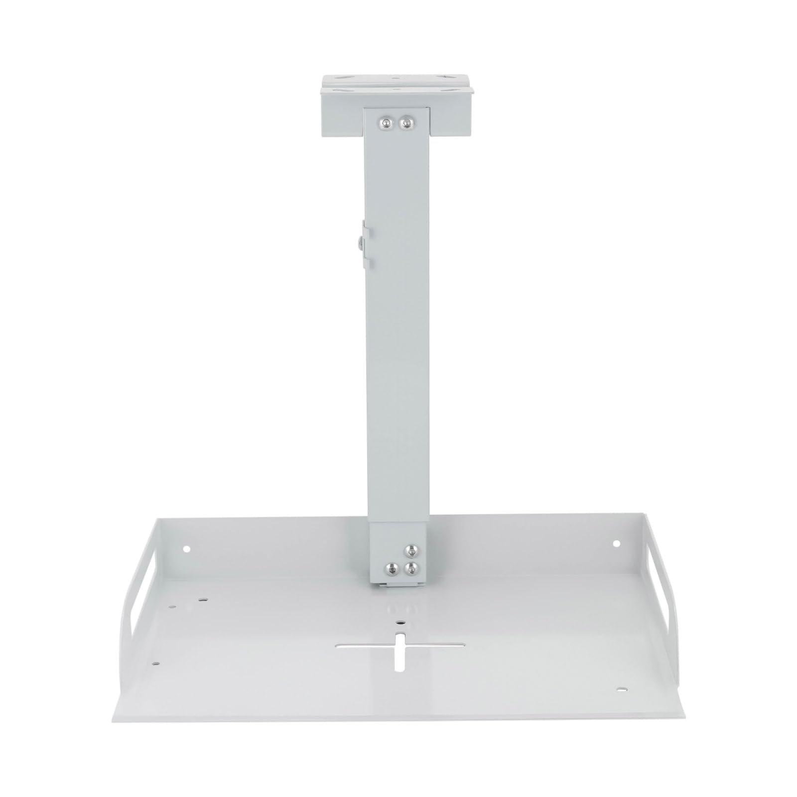 Supporto per proiettore da soffitto, supporto per proiettore, altezza regolabile 34-56 cm, universale per proiettori, router (bianco)