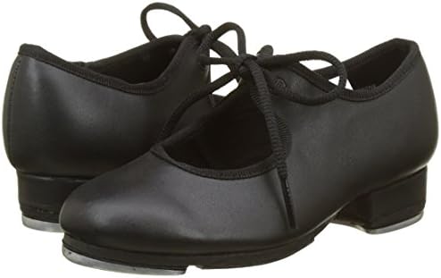 Sansha Boys' Kids Leather Shoes with Professional Taps 1.1 Inch Heel Oxford Flat, Black 6.5 M US | Image 6